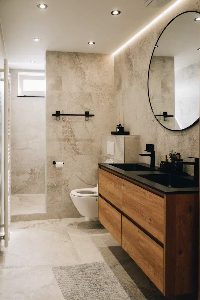 Wide bathroom shot